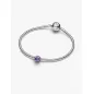 Mini Charm Zampa Effetto Metallico Viola Donna Pandora