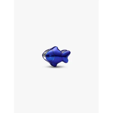 Mini Charm Pesce Effetto Metallico Blu Donna Pandora