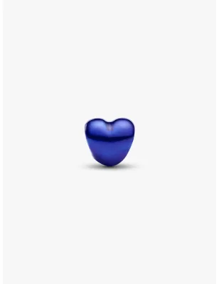 Mini Charm Cuore Effetto Metallico Blu Donna Pandora