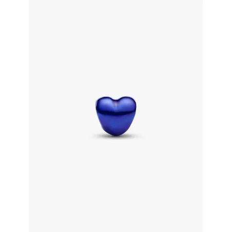 Mini Charm Cuore Effetto Metallico Blu Donna Pandora