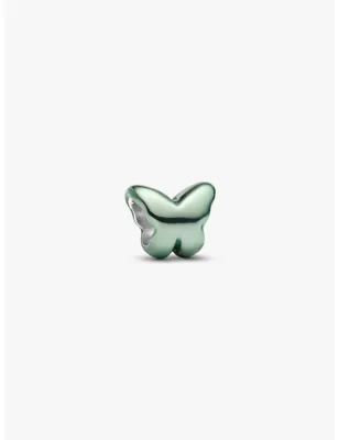 Mini Charm Farfalla Effetto Metallico Verde Donna Pandora