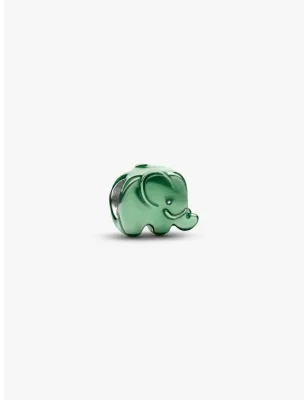 Mini Charm Elefante Effetto Metallico Verde Donna Pandora