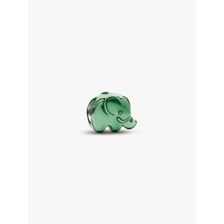Mini Charm Elefante Effetto Metallico Verde Donna Pandora