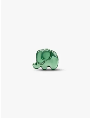Mini Charm Elefante Effetto Metallico Verde Donna Pandora