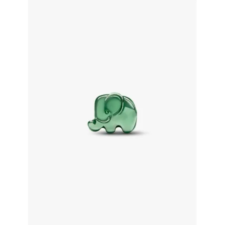 Mini Charm Elefante Effetto Metallico Verde Donna Pandora