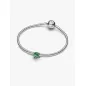 Mini Charm Elefante Effetto Metallico Verde Donna Pandora