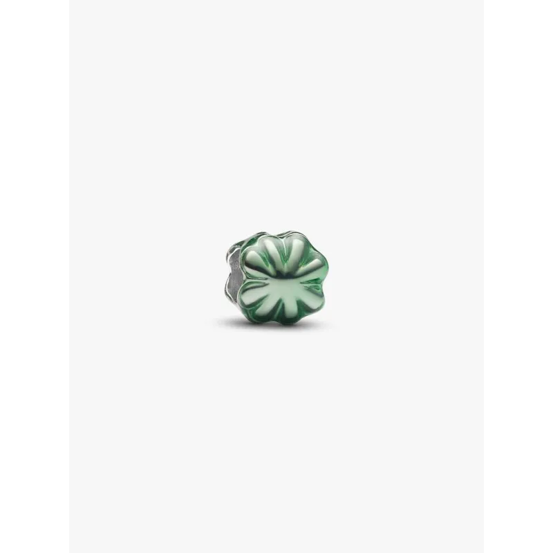 Mini Charm Quadrifoglio Effetto Metallico Verde Donna Pandora