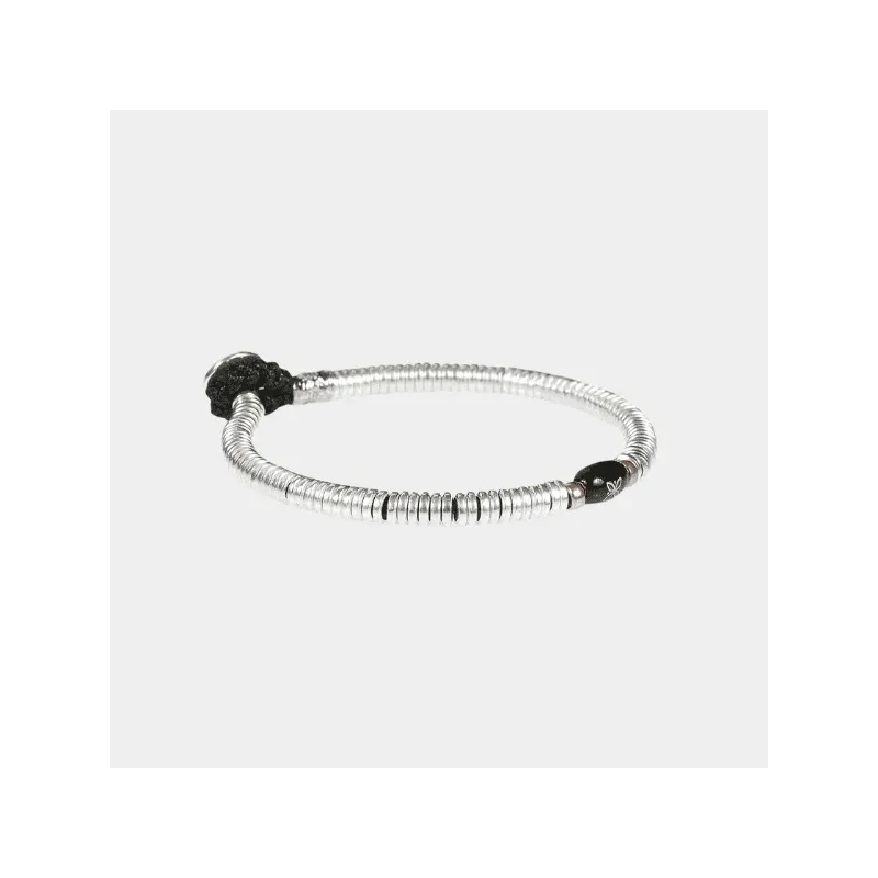 Bracciale Silver Lab Dischi Onice MA44 Gerba Jewels Bracciale Silver Lab Dischi Onice MA44 Gerba Jewels