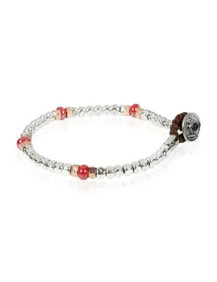 Bracciale Silver Ceramic Murrina Rossa BRN02 Gerba Jewels