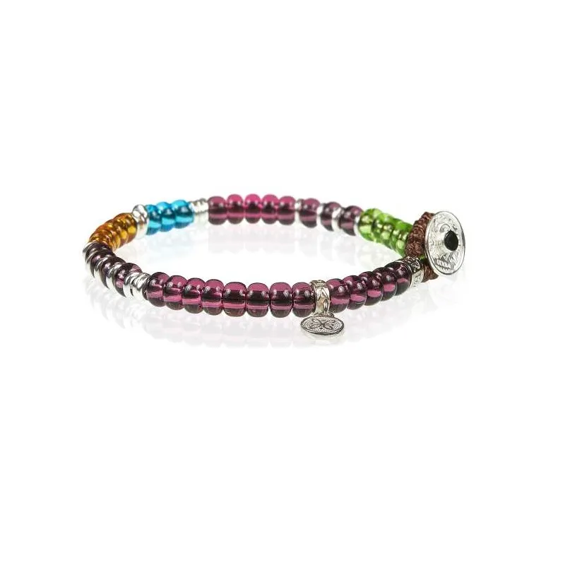 Bracciale Murano Rondelle Multicolor 11 Gerba Jewels Bracciale Murano Rondelle Multicolor 11 Gerba Jewels