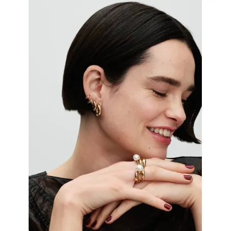 Orecchini Cerchi Dorati Donna Pandora