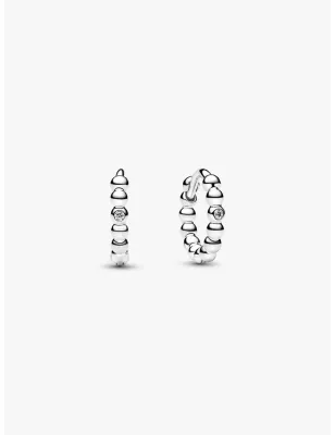 Orecchini Cerchi Piccoli Sfere con Punto Luce Donna Pandora