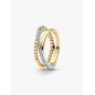 Anello Tripla Fascia Intrecciata Sfere e Pavé mis.52 Donna Pandora Anello Tripla Fascia Intrecciata Sfere e Pavé mis.52 Donna Pandora