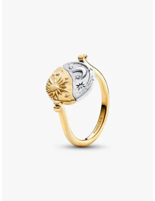 Anello Medallion Sole e Luna Reversibile mis.54 Donna Pandora