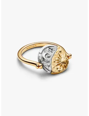 Anello Medallion Sole e Luna Reversibile mis.54 Donna Pandora