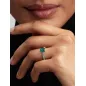 Anello Taglio Baguette Verde mis.58 Donna Pandora Anello Taglio Baguette Verde mis.58 Donna Pandora