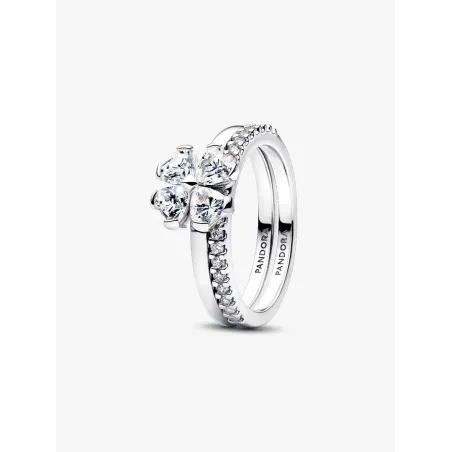 Anello Quadrifoglio Luminoso Divisibile mis.58 Donna Pandora
