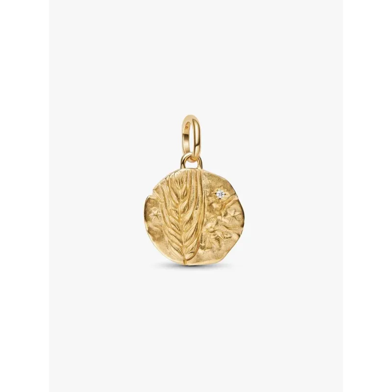 Charm Dorato Medallion Spiga di Grano Donna Pandora