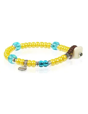 Bracciale Murano Giallo Turchese 02 Gerba Jewels