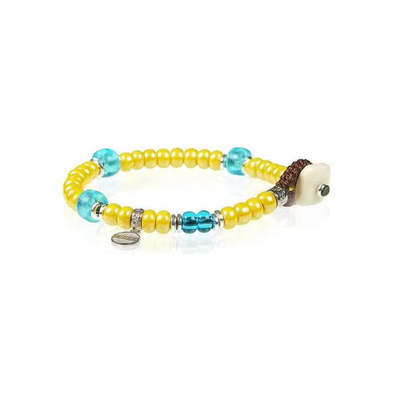 Bracciale Murano Giallo Turchese 02 Gerba Jewels Bracciale Murano Giallo Turchese 02 Gerba Jewels