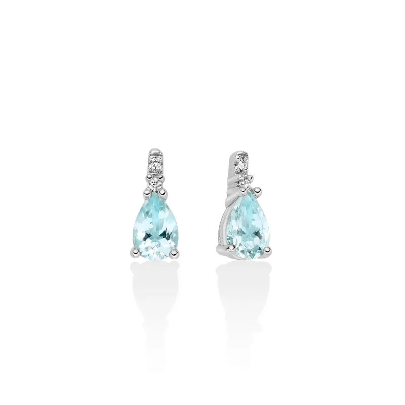 Orecchini Acquamarina Goccia e Diamanti ERD2846 Donna Miluna Orecchini Acquamarina Goccia e Diamanti ERD2846 Donna Miluna
