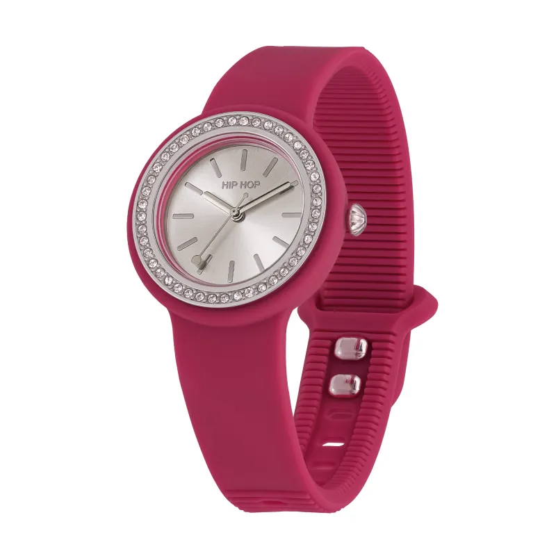 Orologio Hero.DOT Bezel Glam Lampone HWU1342 Donna Hip Hop Orologio Hero.DOT Bezel Glam Lampone HWU1342 Donna Hip Hop