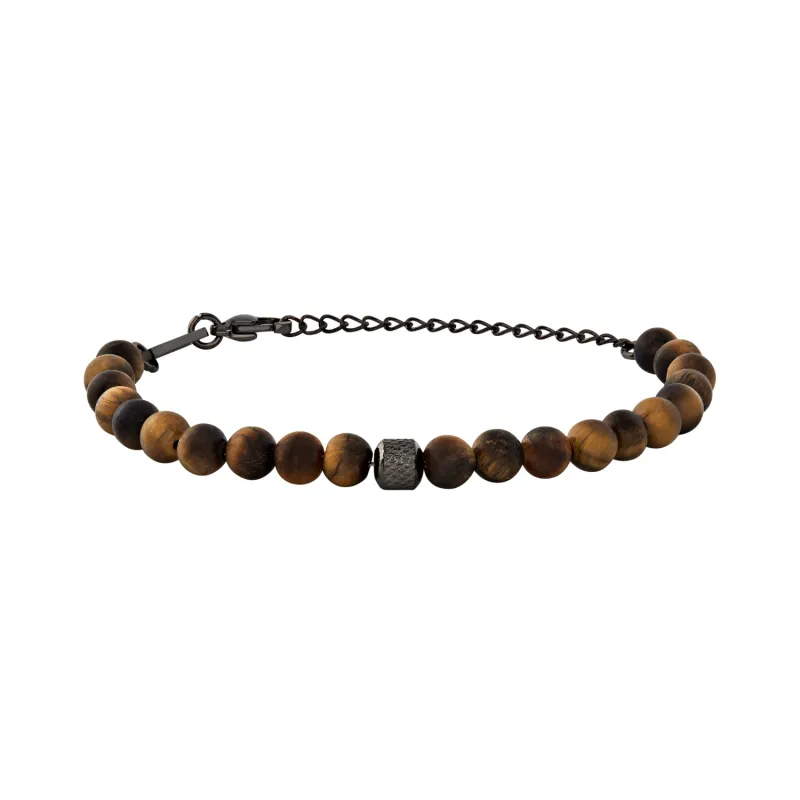 Bracciale Wild con Pietre Occhio di Tigre Uomo Breil Bracciale Wild con Pietre Occhio di Tigre Uomo Breil