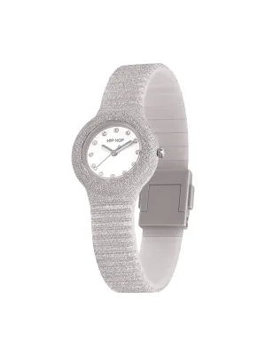Orologio Shimmer Crush Lurex Silver HWU1336 Donna Hip Hop