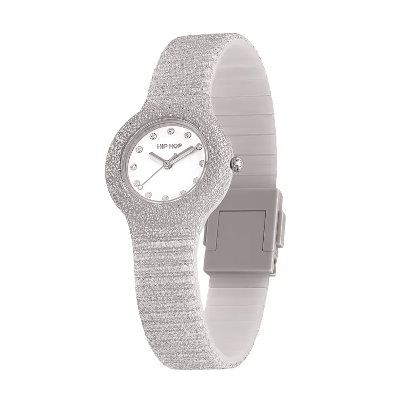 Orologio Shimmer Crush Lurex Silver HWU1336 Donna Hip Hop Orologio Shimmer Crush Lurex Silver HWU1336 Donna Hip Hop