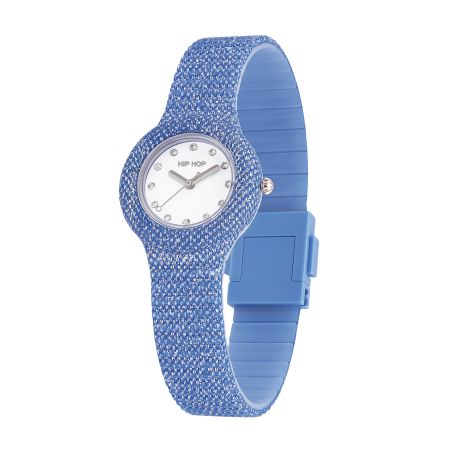 Orologio Shimmer Crush Lurex Blue Denim HWU1337 Donna Hip Hop