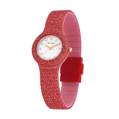 Orologio Shimmer Crush Lurex Rosso HWU1338 Donna Hip Hop