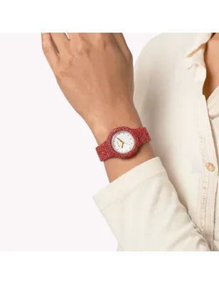 Orologio Shimmer Crush Lurex Rosso HWU1338 Donna Hip Hop