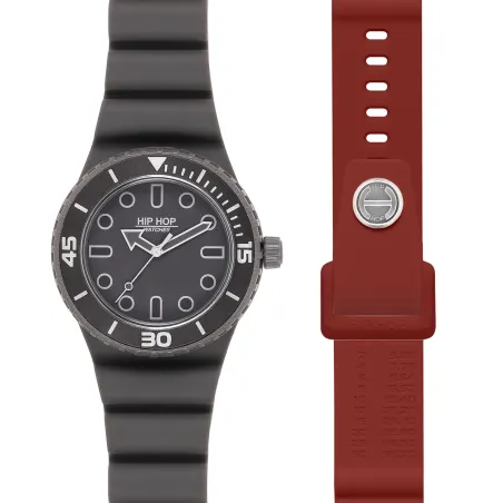 Orologio Master Bordeaux Grigio HWU1334 Uomo Hip Hop