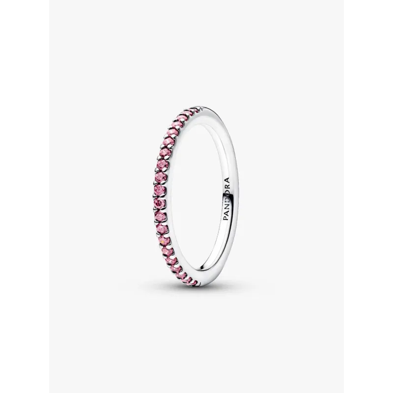 Anello Pavè Fascia Sottile Rosa mis.58 Donna Pandora Anello Pavè Fascia Sottile Rosa mis.58 Donna Pandora