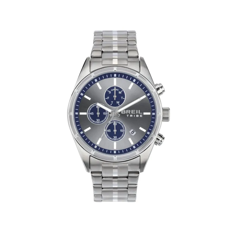 Orologio Captain Cronografo Silver Dettagli Blu EW0693 Uomo Breil Orologio Captain Cronografo Silver Dettagli Blu EW0693 Uomo Breil