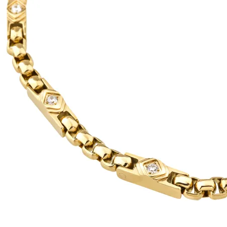 Bracciale Dorato Eterna con Zirconi Uomo Breil