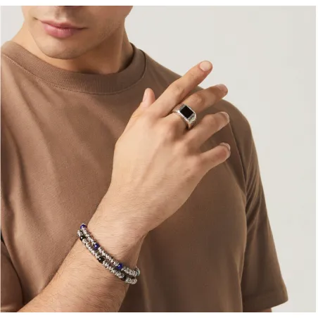 Bracciale Nodini e Onice mis.L Uomo Giovanni Raspini