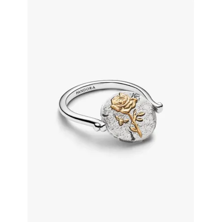 Anello Medallion Rosa Reversibile mis.48 Donna Pandora