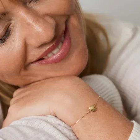 Bracciale I Tesorini in Oro Giallo con Sagoma Bimba Le Bebe'