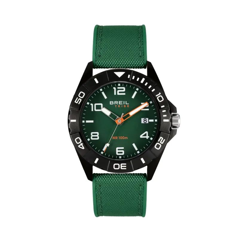 Orologio Black Horizon Cinturino Nylon Verde EW0836 Uomo Breil Orologio Black Horizon Cinturino Nylon Verde EW0836 Uomo Breil