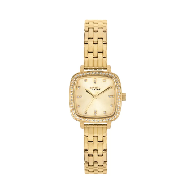 Orologio Tribe Aurea Gold Cristalli Quadrata EW0849 Donna Breil
