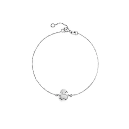 Bracciale I Tesorini in Oro Bianco con Sagoma Bimba Le Bebe'