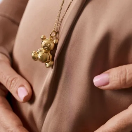 Collana Suonamore Gli Orsetti in Argento Placcato Oro Donna Le Bebe'