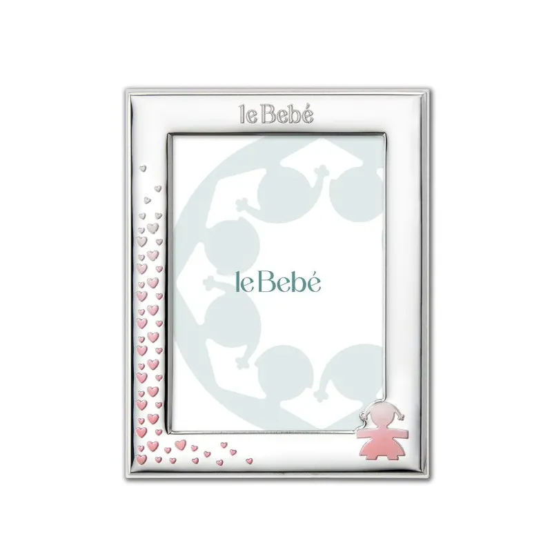 Cornice Foto 13x18cm Sagoma Bimba e Cuori Le Bebe' Cornice Foto 13x18cm Sagoma Bimba e Cuori Le Bebe'