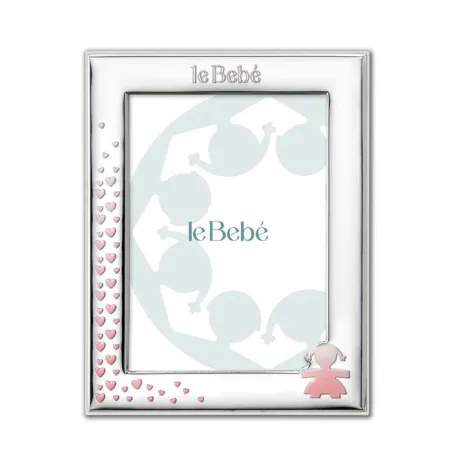 Cornice Foto 13x18cm Sagoma Bimba e Cuori Le Bebe'