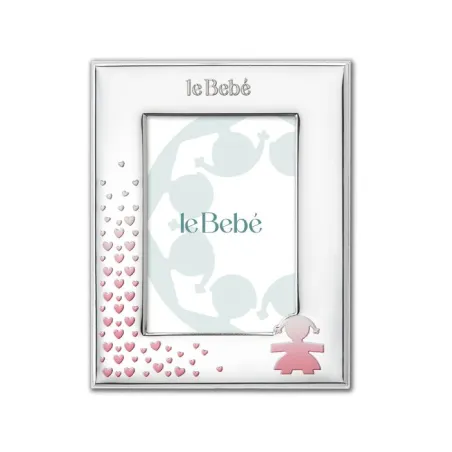 Cornice Foto 10x15cm Sagoma Bimba e Cuori Le Bebe'
