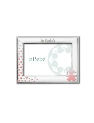 Cornice Foto 15x10cm Sagoma Bimba e Cuori Le Bebe'