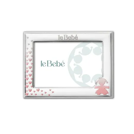 Cornice Foto 15x10cm Sagoma Bimba e Cuori Le Bebe'