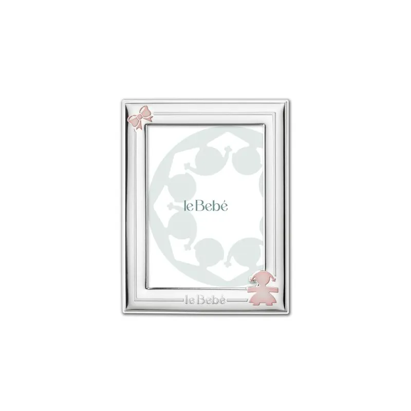 Cornice Foto 13x18cm Sagoma Bimba e Fiocco Le Bebe' Cornice Foto 13x18cm Sagoma Bimba e Fiocco Le Bebe'
