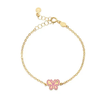 Bracciale Lucciole in Oro Giallo con Farfalla e Diamante Le Bebe'
